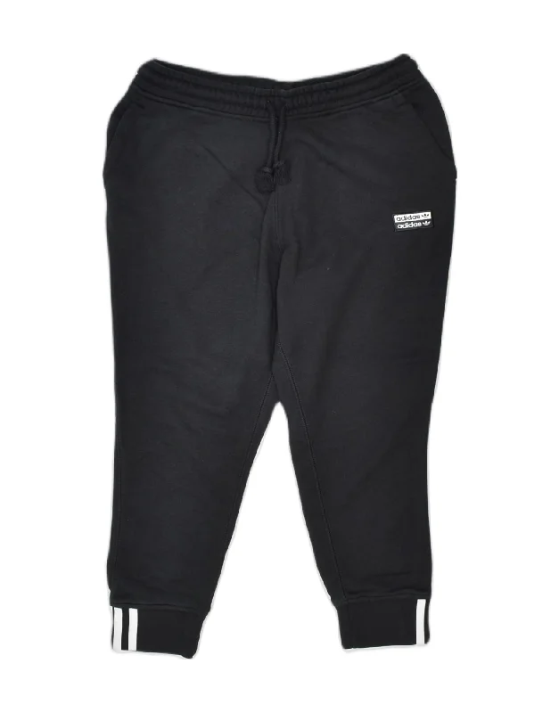 ADIDAS Womens Tracksuit Trousers Joggers UK 6 XS Black Cotton