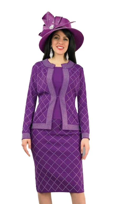 Lily And Taylor Suit 793-Purple