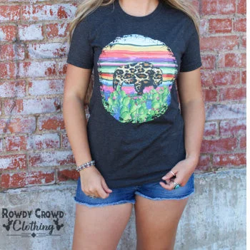 Black Serape Buffalo Tee