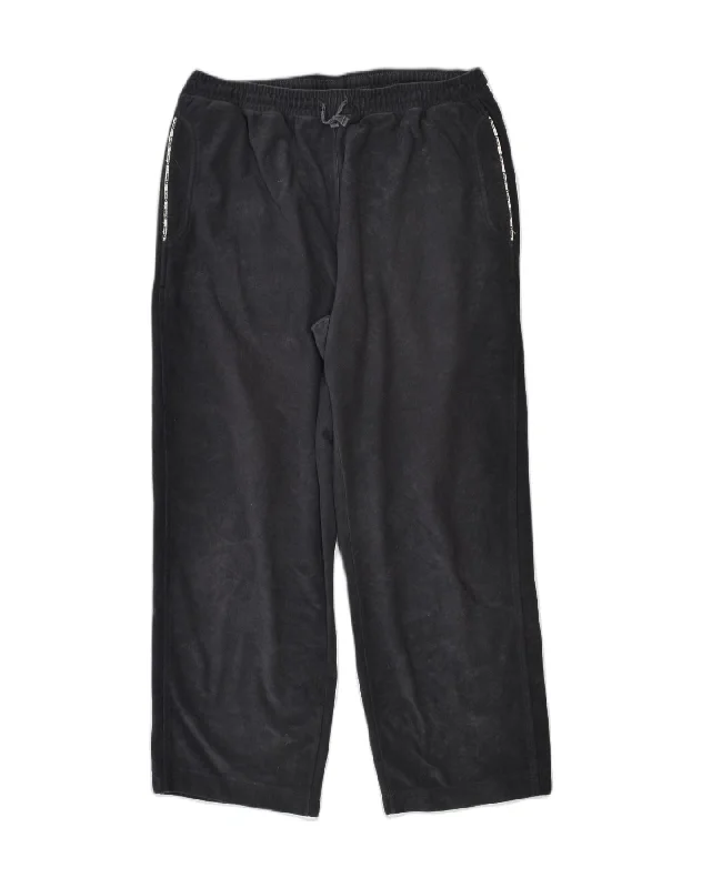 LOTTO Womens Tracksuit Trousers UK 14 Large Black Polyester