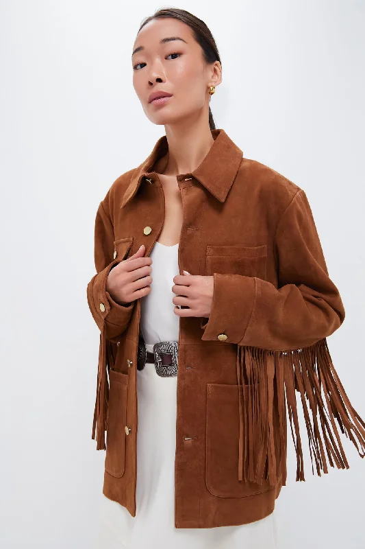 Brown Fringe Suede Jacket