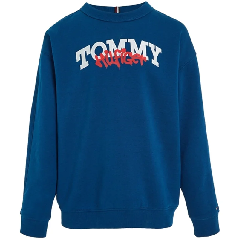 Tommy Hilfiger Graffiti Sweatshirt Deep Indigo