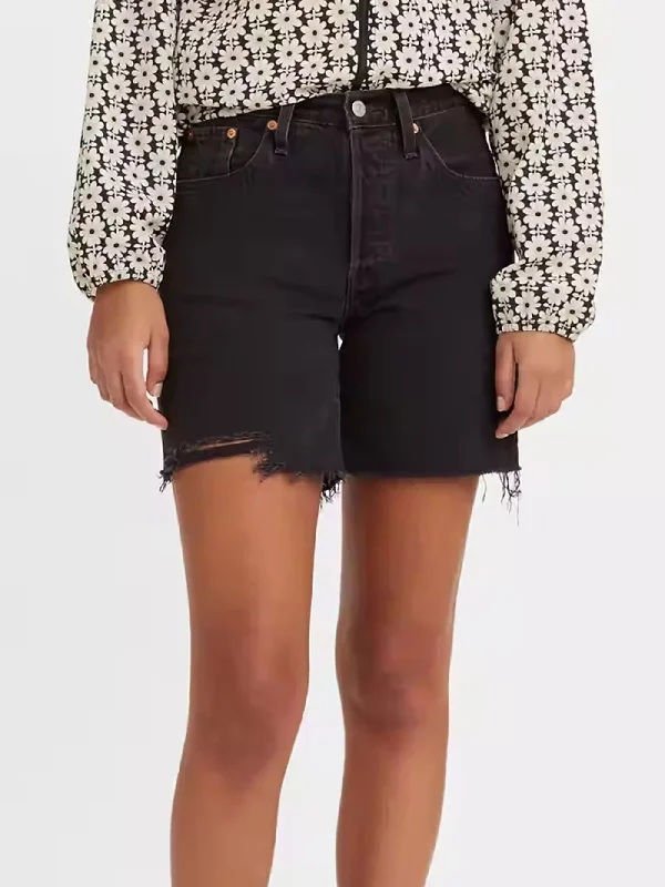 501 Mid Thigh Lunar Black Shorts