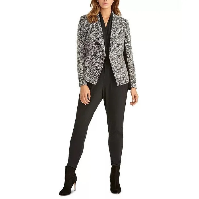 Rachel Roy Women's Double-Breasted Blazer Gray Size 4