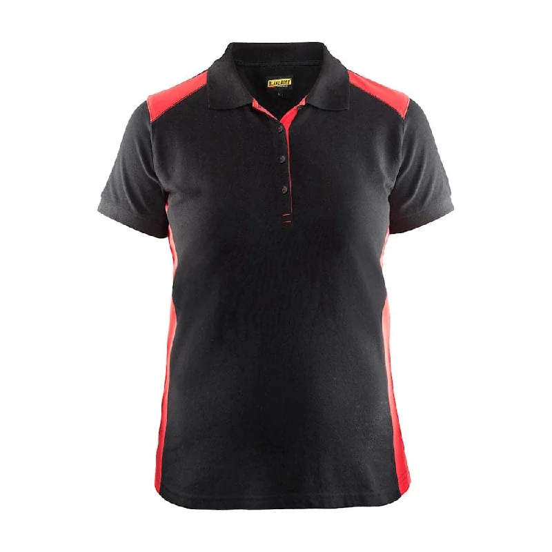 Blaklader 3390 Women's Polo Shirt Black/Red