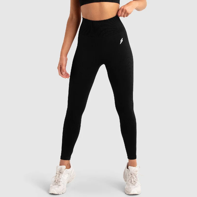 Impact Seamless Leggings - Jet Black