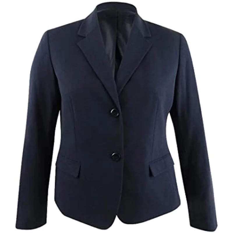 Nine West Women's Two-Button Stretch Blazer Navy Size 10