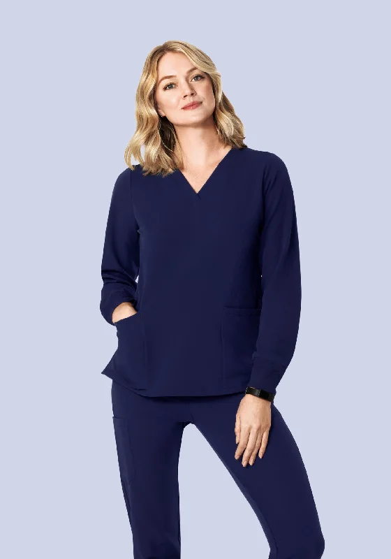 Long Sleeve 6 Pocket Top Navy