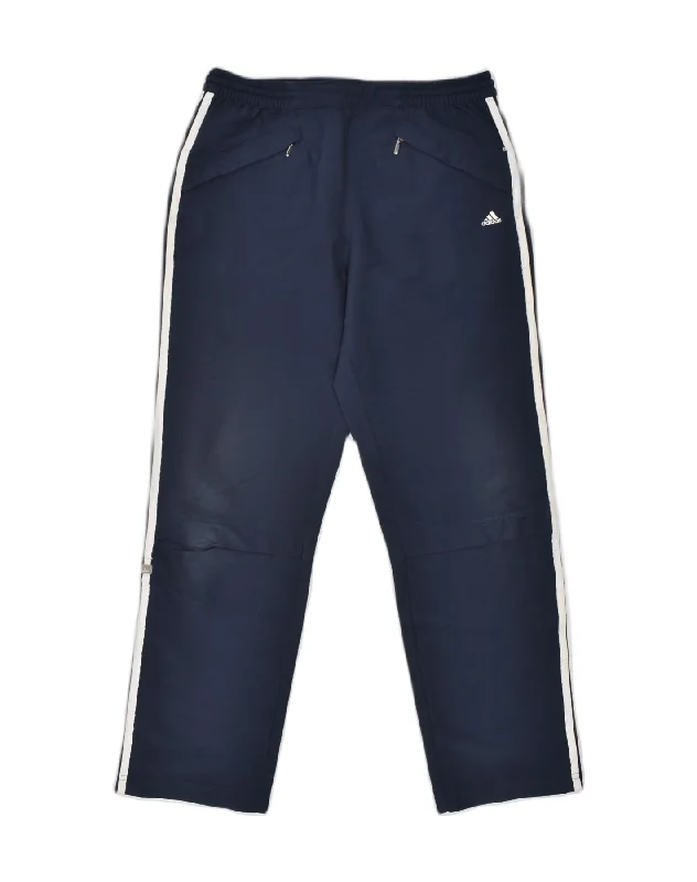 ADIDAS Womens Tracksuit Trousers Medium Navy Blue Polyester Sports