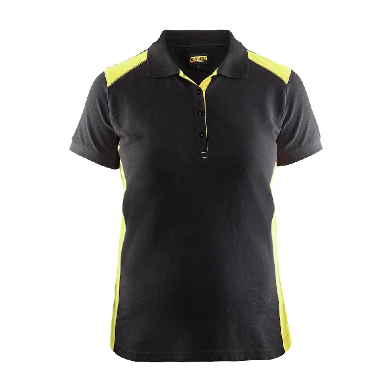 Blaklader 3390 Women's Polo Shirt Black / Hi-Vis Yellow