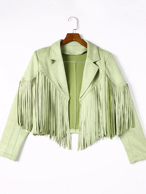 Elegant Fringe Suede Jacket