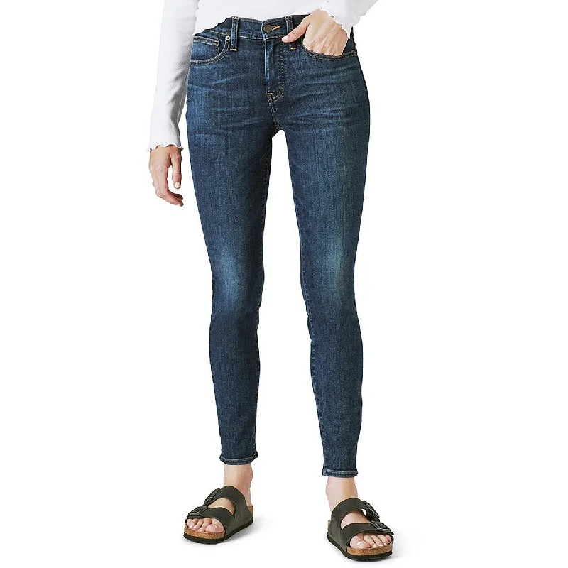 Lucky Brand Womens Mid-Rise Dark Wash Skinny Jeans