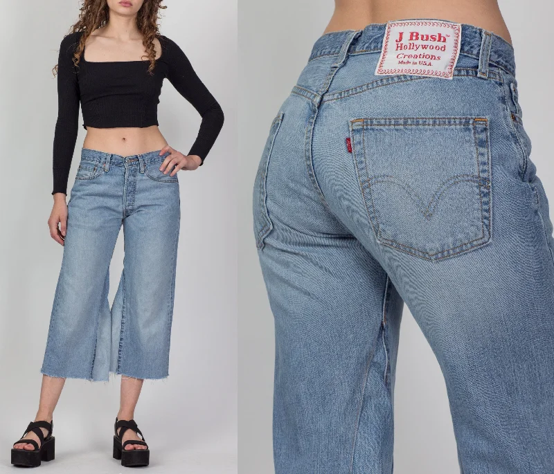 Vintage 90s Reworked Levi's 501 Capri Jeans - Medium