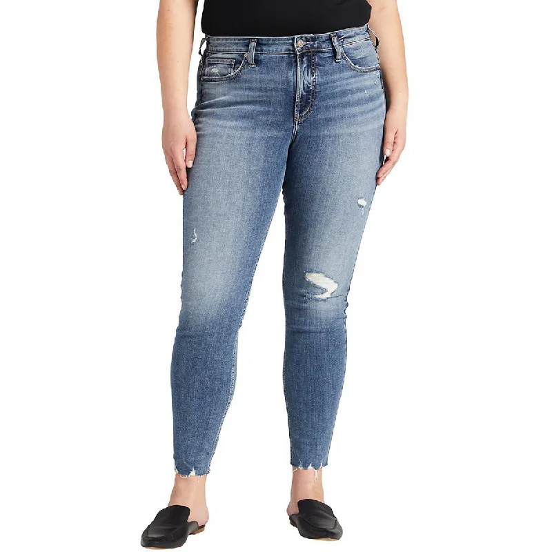 Silver Jeans Co. Womens Most Wanted Mid-Rise Universal Fit Skinny Jeans