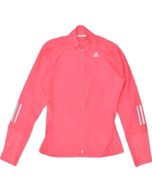 ADIDAS Womens Climalite Oversized Tracksuit Top Jacket UK 4/6 XS Pink