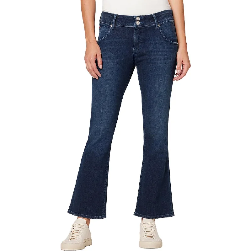 Hudson Womens Collin Mid-Rise Cropped Bootcut Jeans