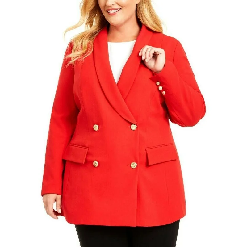 INC International Concepts Women's Double-Breasted Blazer Red Size Medium