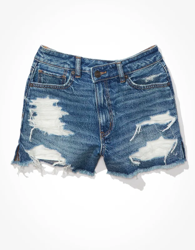 AE Strigid Denim Mom Short