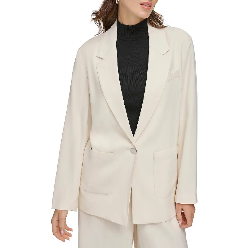 DKNY Womens Office Business One-Button Blazer