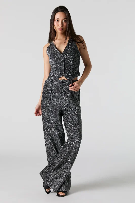 Sparkle Wide Leg Dress Pant