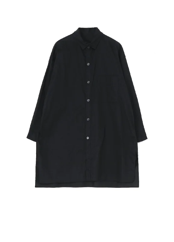 [Y's BORN PRODUCT] THIN COTTON TWILL OVERSIZED LONGSLEEVE SHIRT