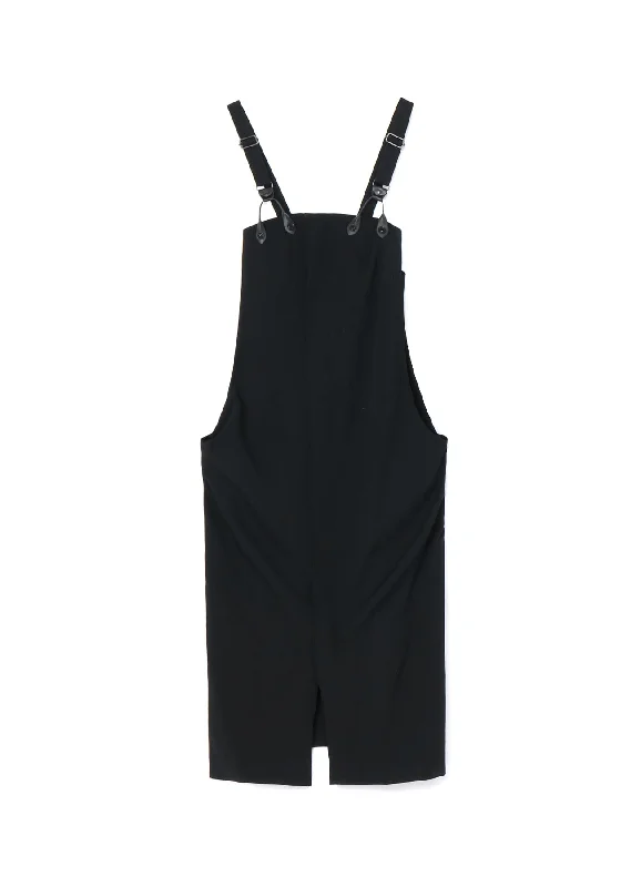 WOOL GABARDINE ZIPPER DRESS